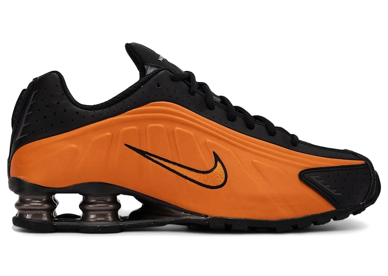 Men's Nike Shox R4 Sneakers in Bright Ceramic/Black/Metallic Dark Grey (HQ1988-800)