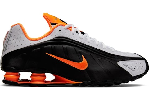 Orange and white nike shox sales
