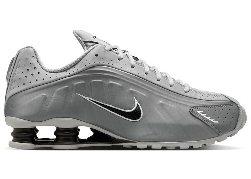 Men's Nike Shox R4 Light Black Sneakers in Light Smoke Grey/White (HQ1988-011)