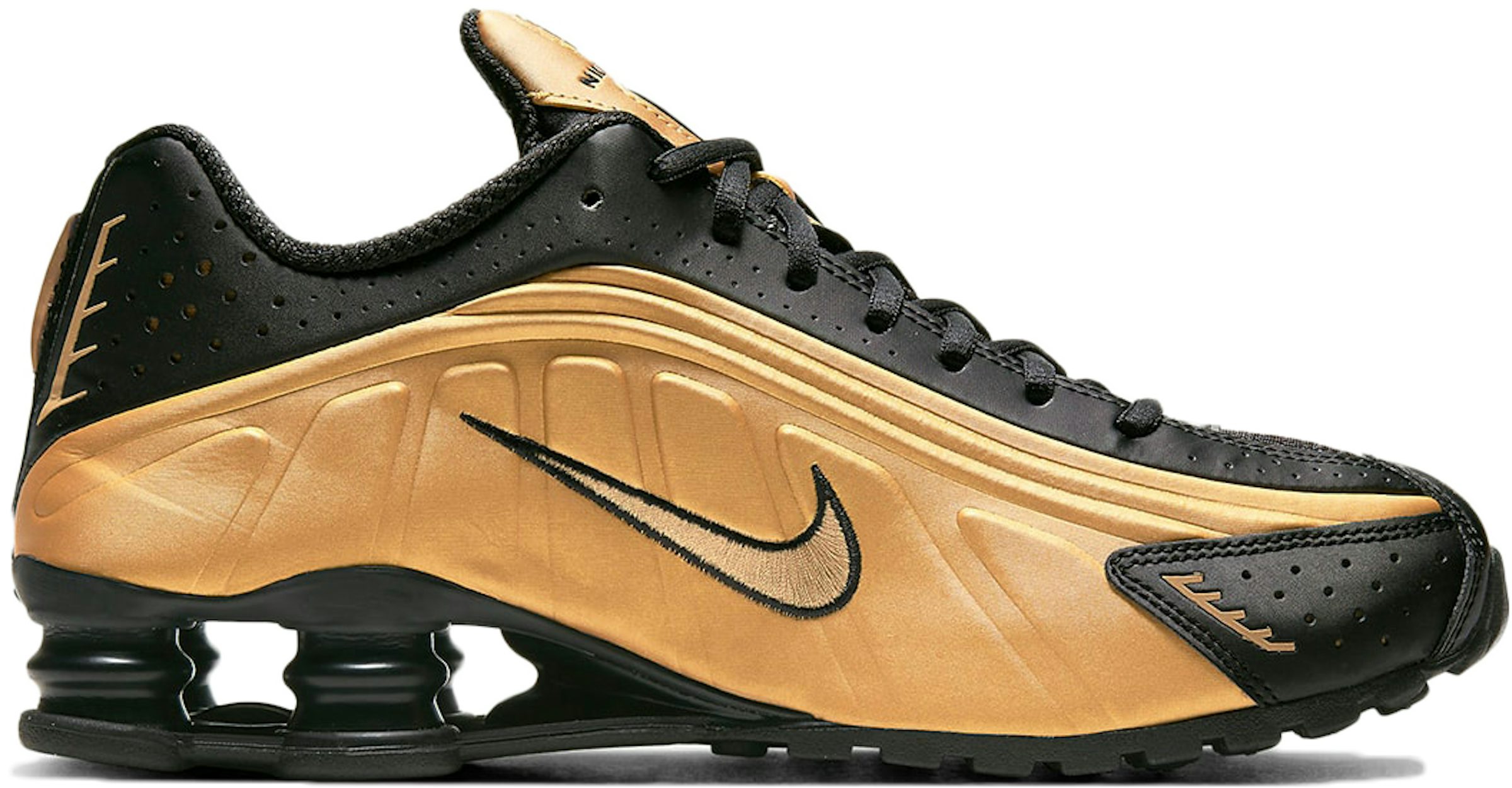 Waarschuwing verliezen regelmatig Nike Shox R4 Metallic Gold Black Men's - 104265-702 - US