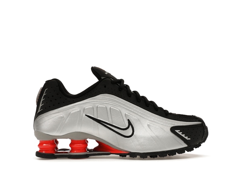 Nike Shox R4 Metallic Silver Black Picante Red (GS) - CW2626-005 - US