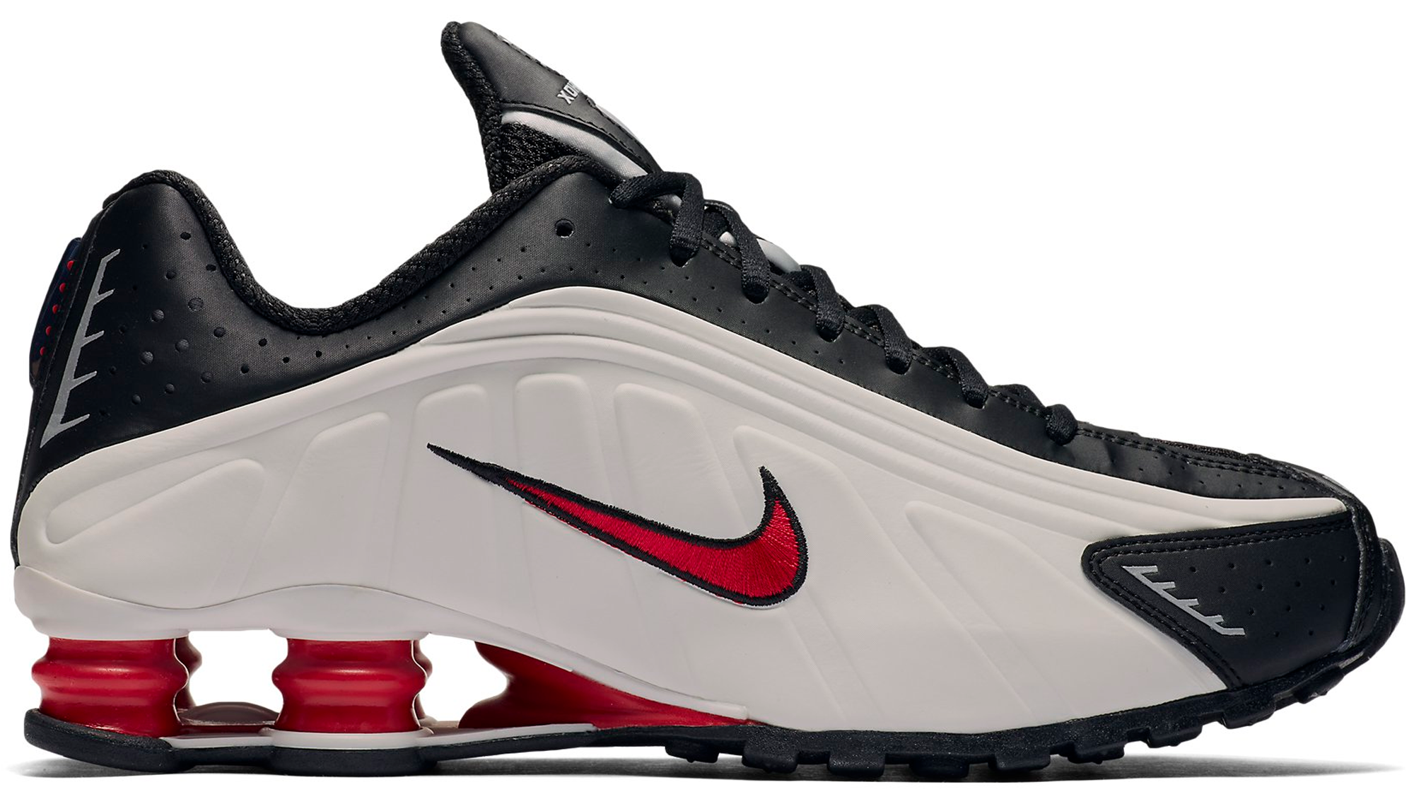 nike shox r4 red and black