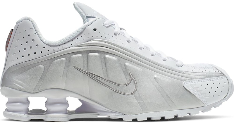 white leather nike shox