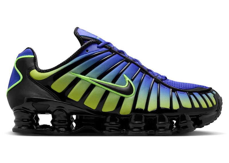 Men's Nike Shox TL Sneakers in Lapis/Volt Ice/Black