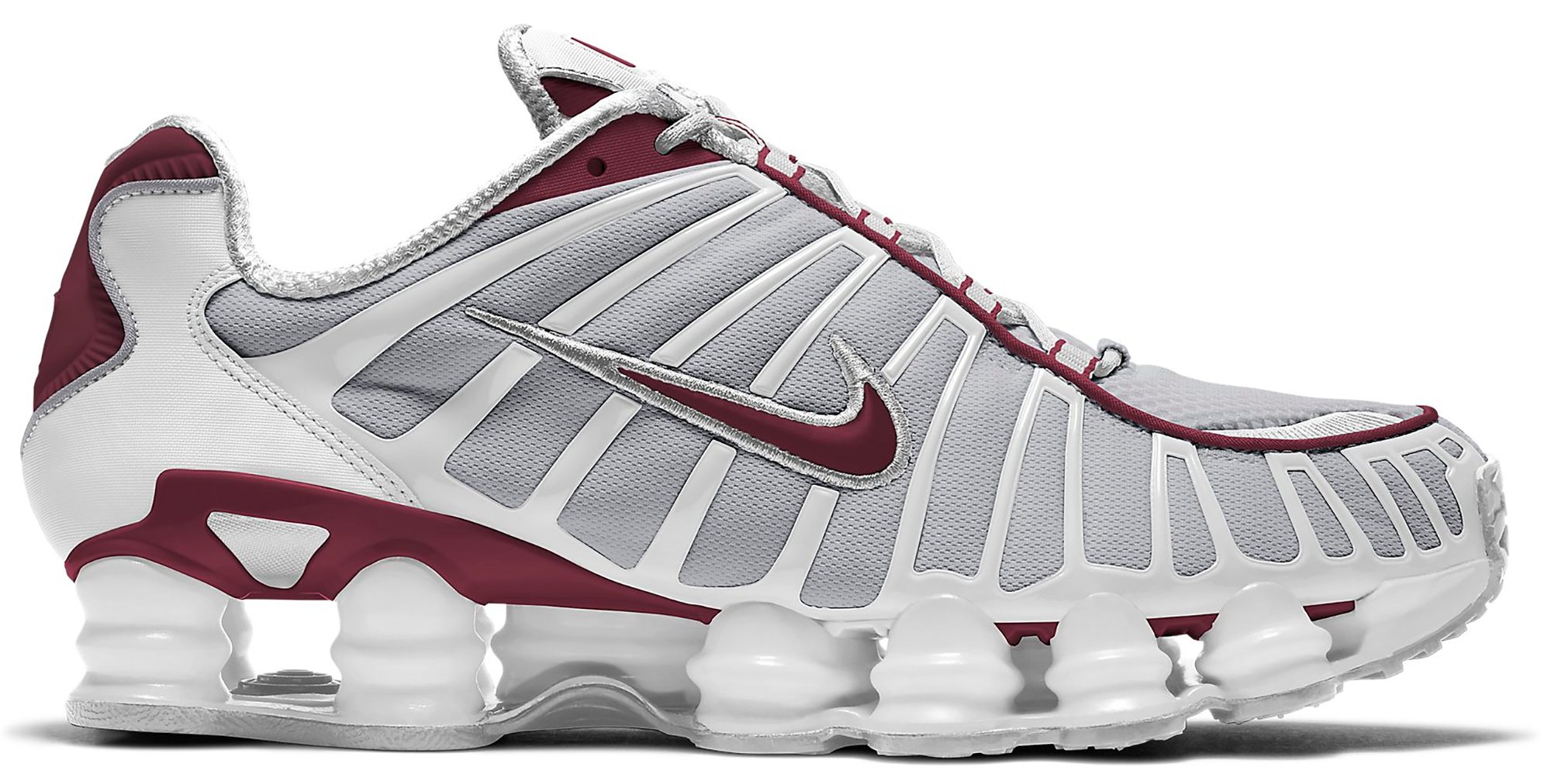 red and grey nike shox