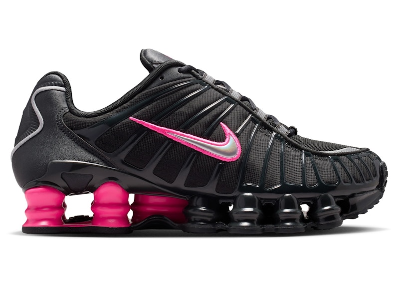 womens black and pink nike shox