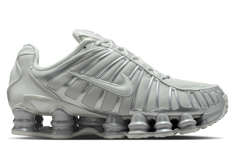 ★良品★NIKE ShoxTL ピュア プラチナム メタリックシルバー 25cm 人気 ☆NIKE☆ (W) SHOX TL PURE PLATINUM AND METALLIC SILVER (Nike