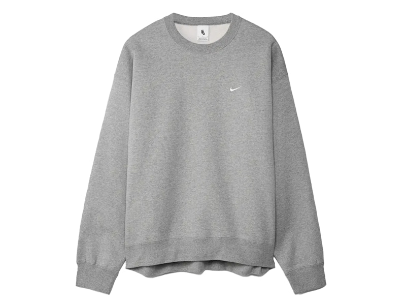 Grey nike swoosh discount crewneck