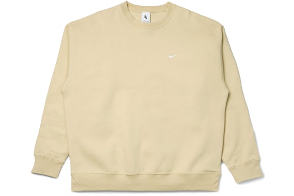 Nike Solo Swoosh Fleece Cuello redondo Team Dorado/Blanco