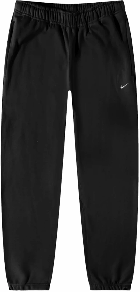 Nike Solo Swoosh Fleece Pants Black/White Men's - FW23 - US