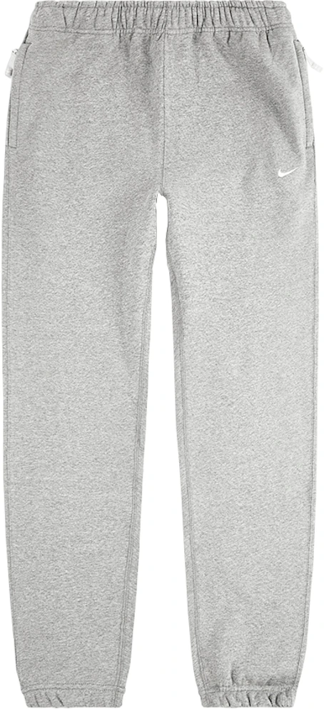 Nike Solo Swoosh Fleece Pants Dark Grey Heather/White Men's - US