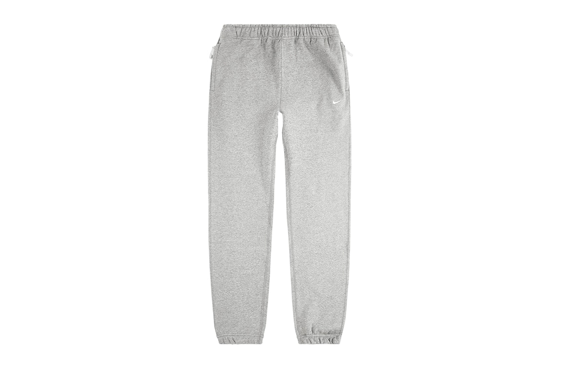 Pre-owned Nike Solo Swoosh Fleece Pants Dark Grey Heather/white