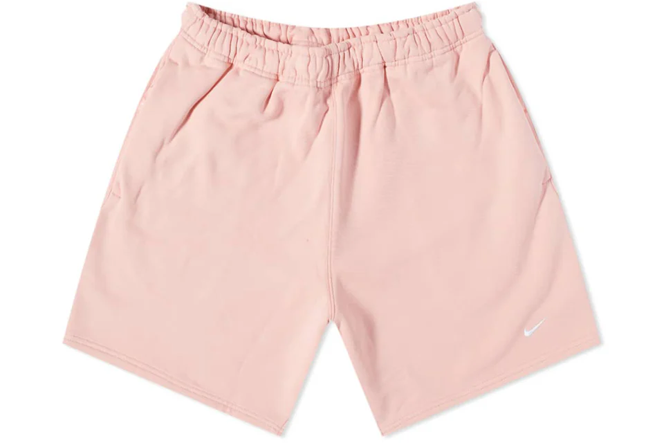 Nike Solo Swoosh Fleece Shorts Bleached Coral/White - SS22 Men's - US