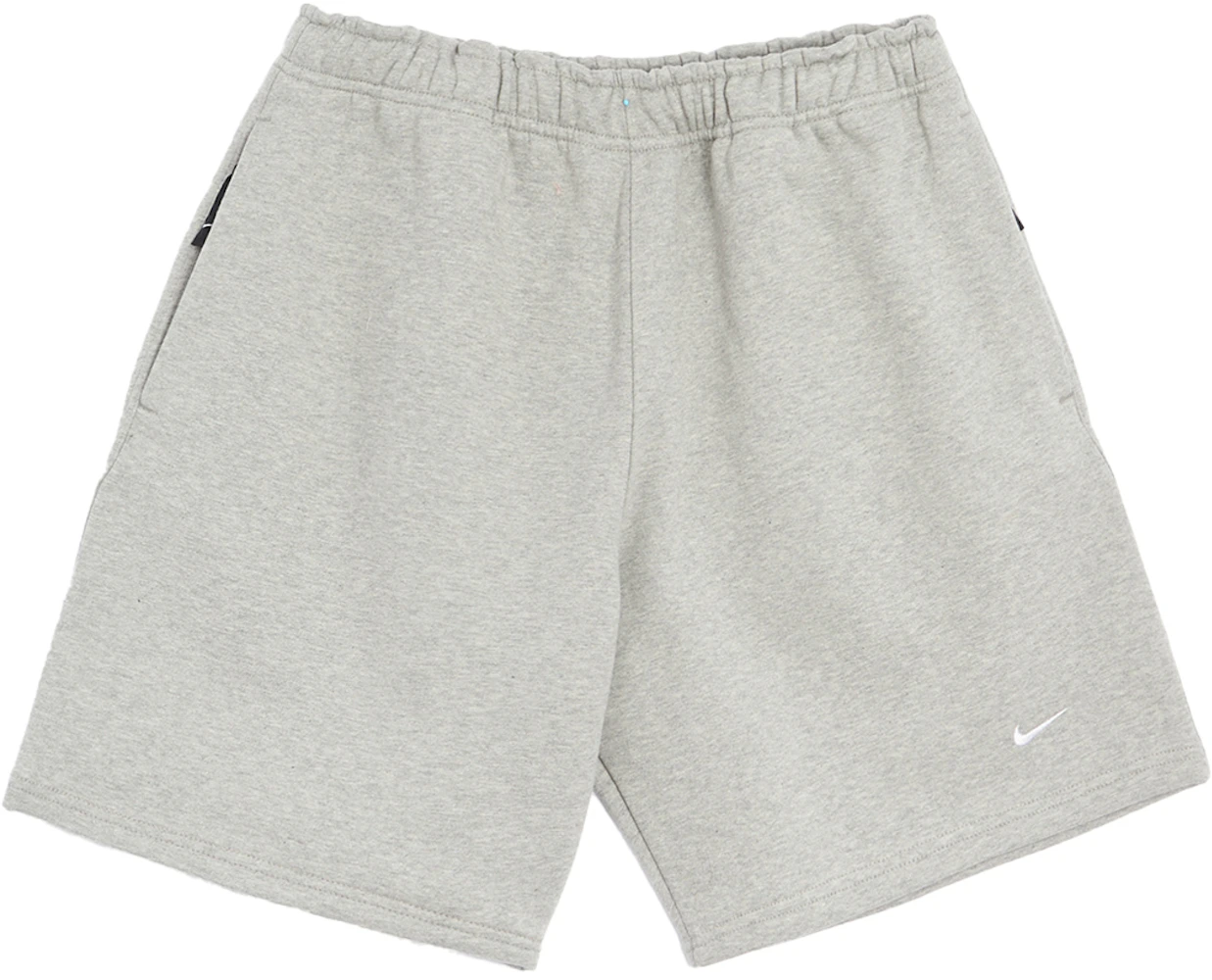 Nike Solo Swoosh Fleece Shorts Dark Grey Heather/White Men's - SS22 - US
