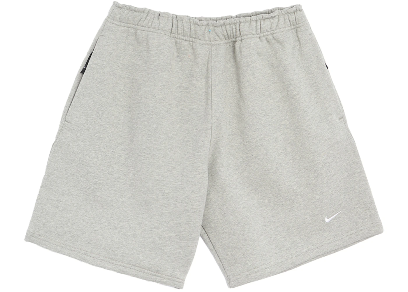 Nike Solo Swoosh Fleece Shorts Dark Grey Heather/White Men's