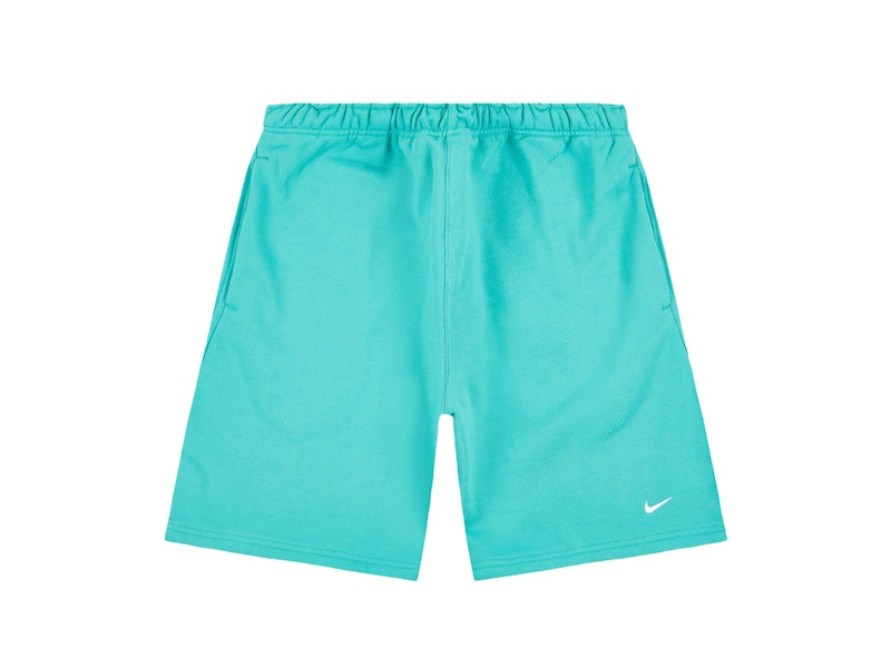 Nike Solo Swoosh Fleece Shorts Washed Teal/White - SS22 Men's - US