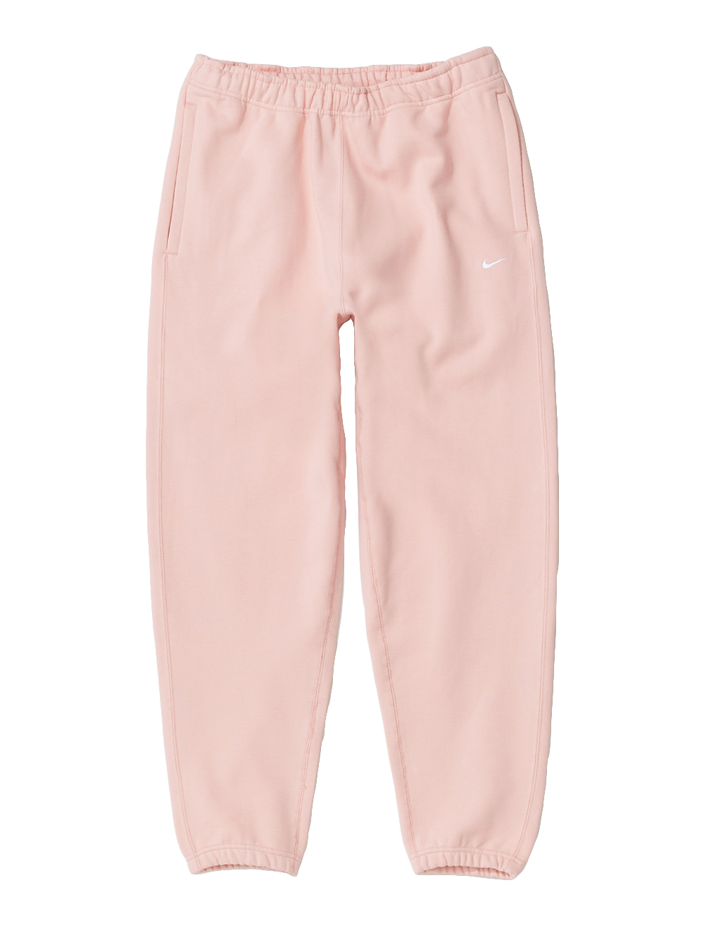 Nike Solo Swoosh Fleece Trousers Bleached Coral/White