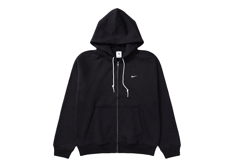 Nike Solo Swoosh Full Zip Hoodie Black/White Men's - US
