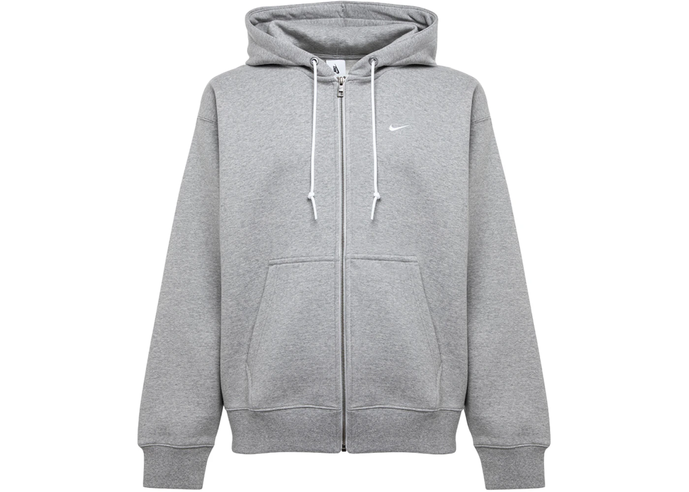Full Zip Nike Dark Grey Zip Up Hoodie Nike Solo Swoosh Full Zip