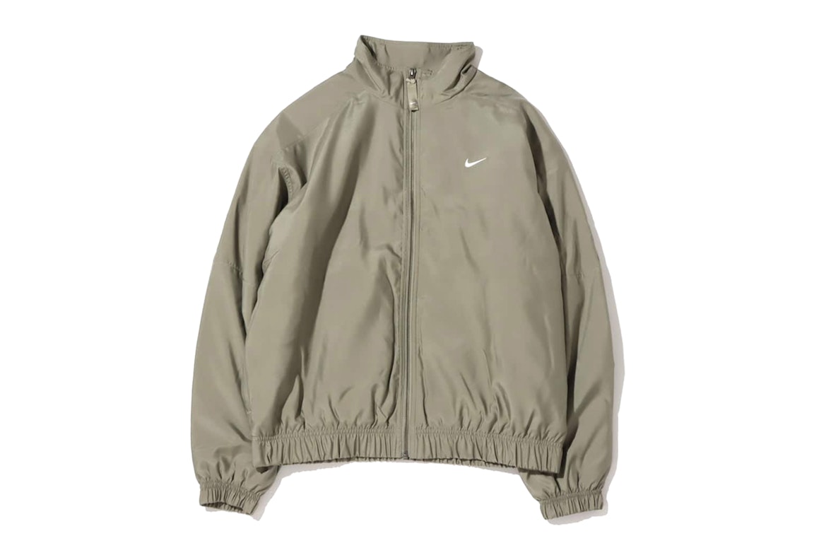 Pre-owned Nike Solo Swoosh Satin Bomber Jacket (asia Sizing) Light Army