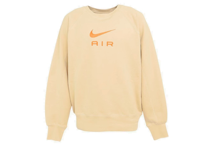 Nike Sportswear Air French Terry Crewneck Asia Sizing Sesame