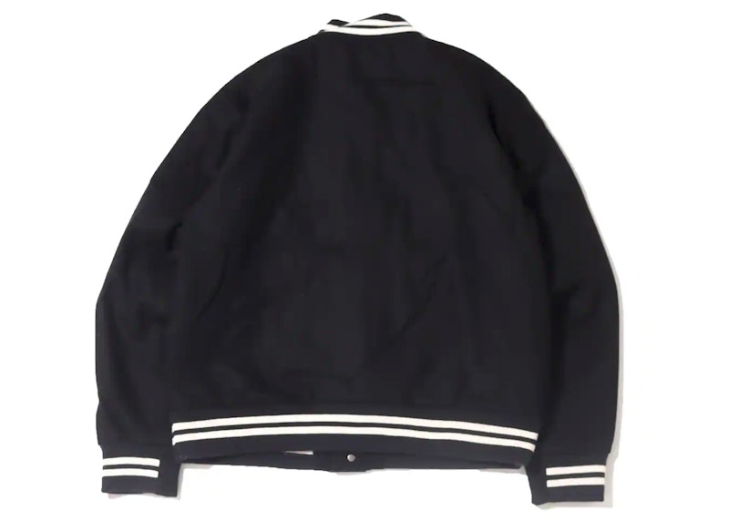 Nike Sportswear Authentics Varsity Jacket (Asia Sizing) Black/White Men ...