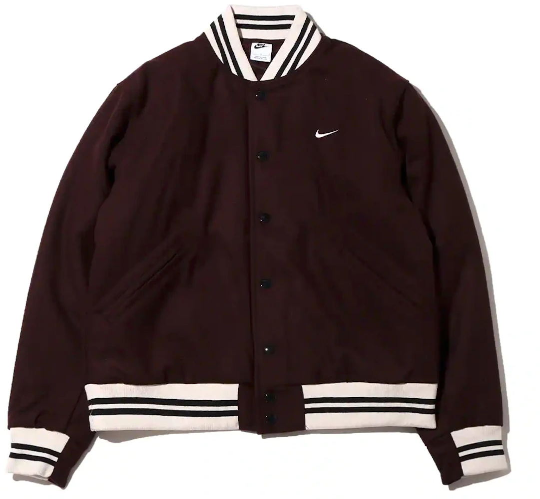 nikkel beeld dreigen Nike Sportswear Authentics Varsity Jacket (Asia Sizing) Brown Basalt/White  - SS23 Men's - US