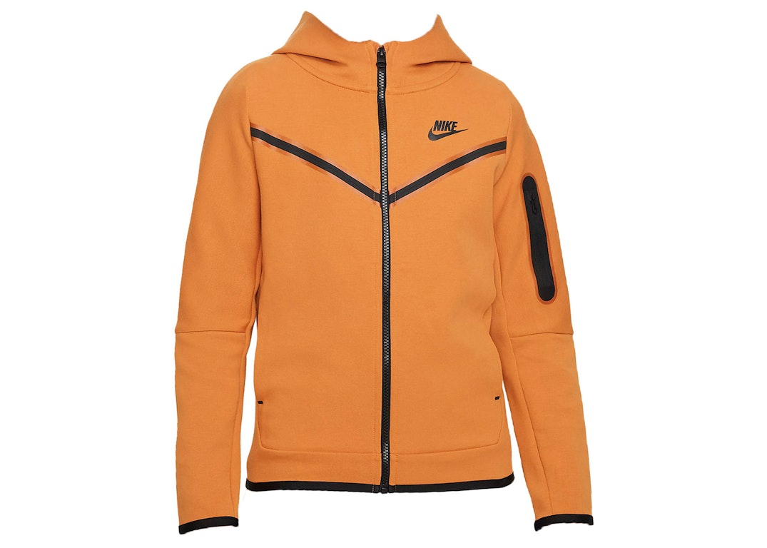 Pre-owned Nike Sportswear Kids' Tech Fleece Full-zip Hoodie Monarch/black