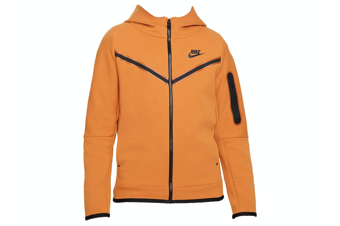 Pre-owned Nike Sportswear Kids' Tech Fleece Full-zip Hoodie Monarch/black