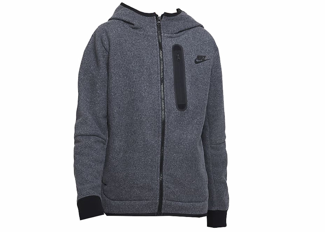 Pre-owned Nike Sportswear Kids' Tech Fleece Winterized Full-zip Hoodie Black/black