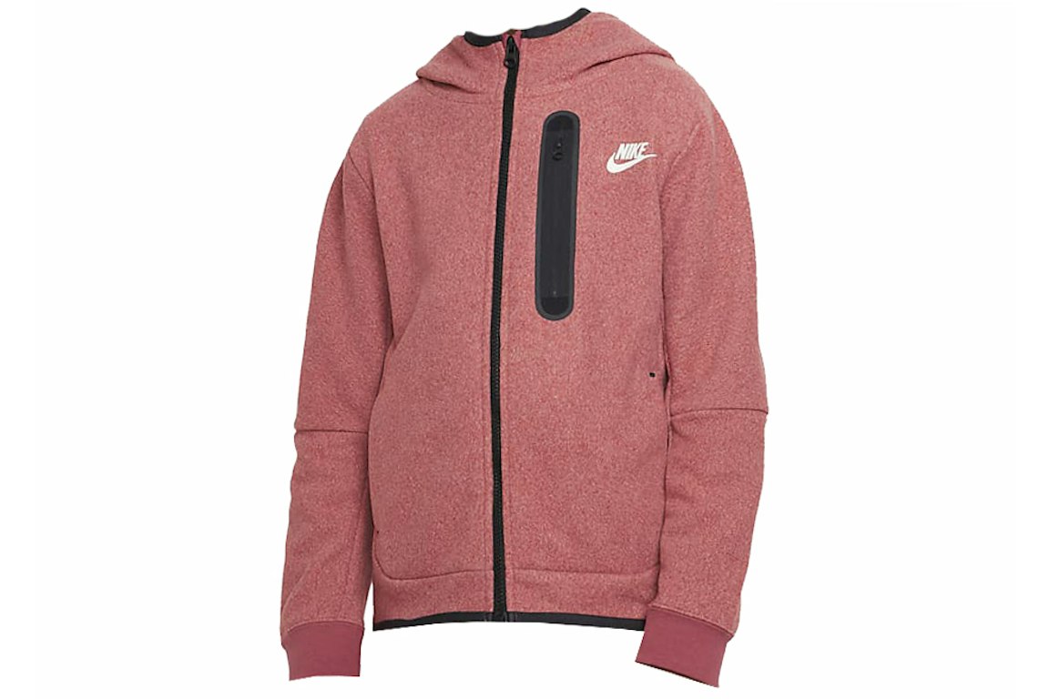 Pre-owned Nike Sportswear Kids' Tech Fleece Winterized Full-zip Hoodie Canyon Rust/light Bone