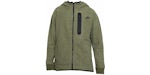 Nike Sportswear bambini' Tech Fleece Winterized Full-Zip Hoodie Rough Verde/Nero