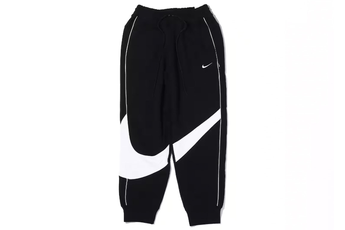 Pre-owned Nike Sportswear Big Swoosh Fleece Pants (asia Sizing) Black/white