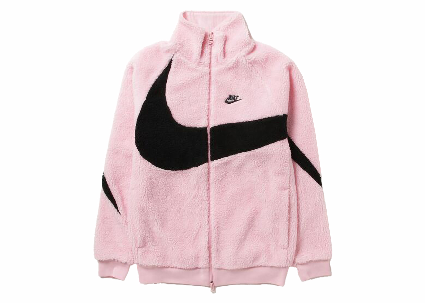 Nike Big Swoosh Reversible Boa Jacket (Asia Sizing) Black White 