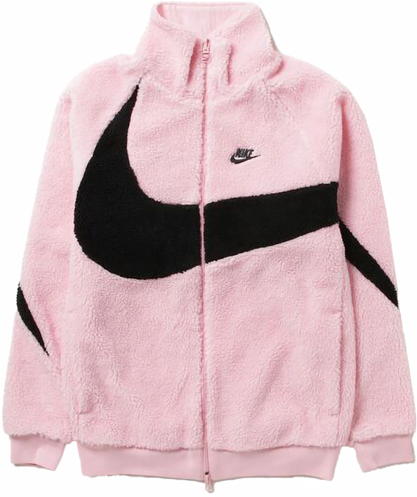 Nike Sportswear Big Swoosh Reversible Boa Jacket (Asia Sizing) Soft ...