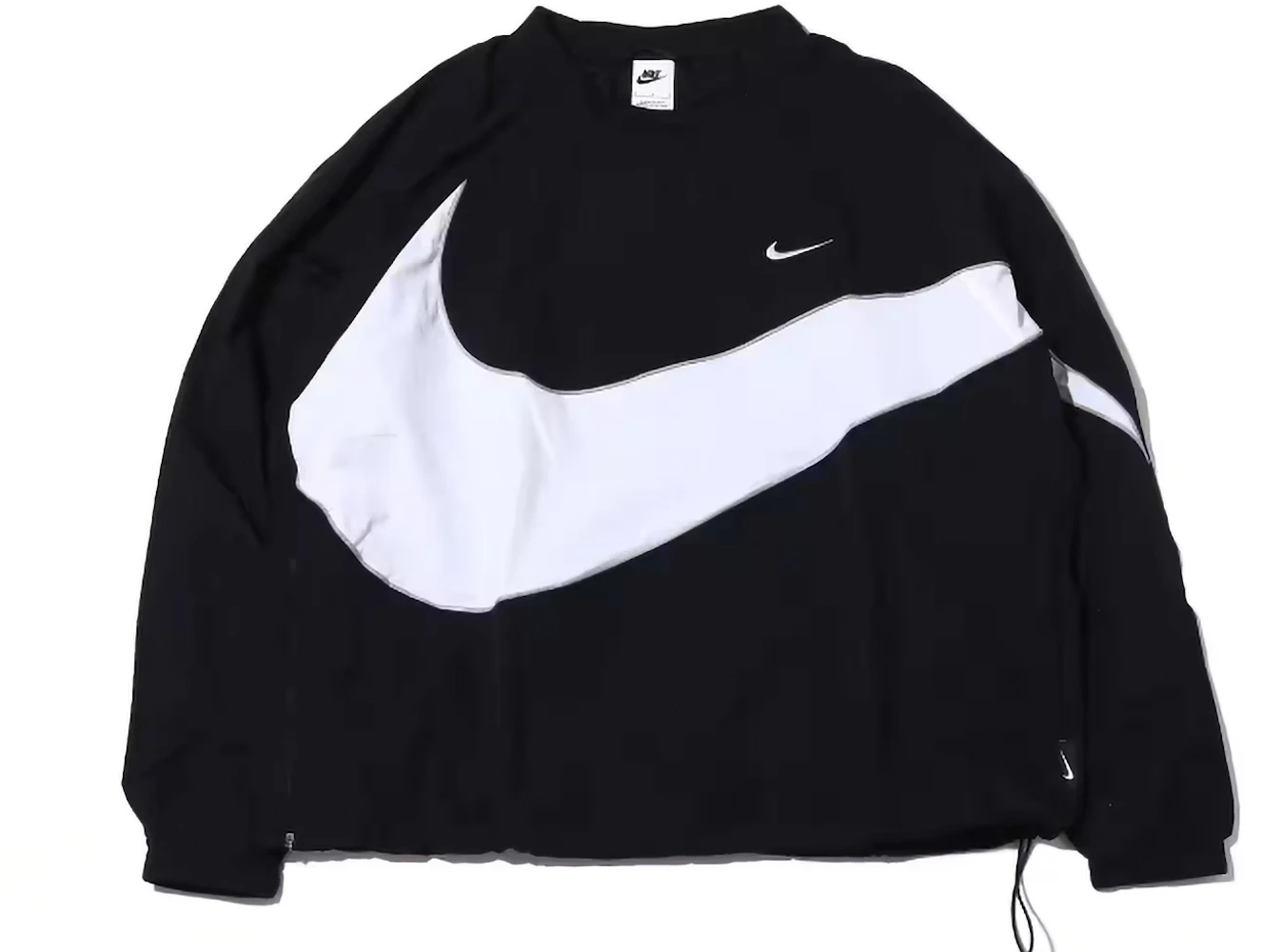 Nike Sportswear Big Swoosh Woven Jacket (Asia Sizing) Black/White Men's ...