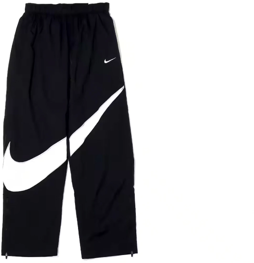 Nike Pants Men's Black White, Woven Giant Swoosh Casual AR9894-100 SZ XXL  Track