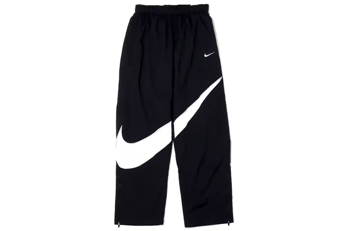 Pre-owned Nike Sportswear Big Swoosh Woven Pants (asia Sizing) Black/white