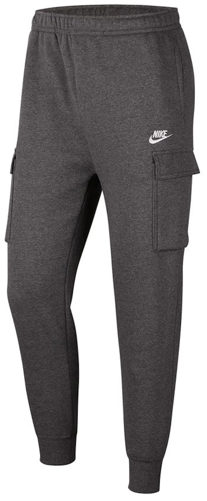 NIKE Sportswear Essentials Club Fleece Womens Cargo Sweatpants - HEATHER  GRAY