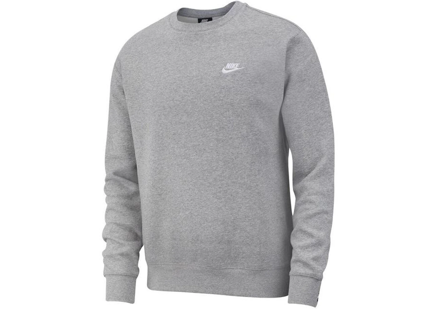 Nike Sportswear Club Fleece Crewneck Dark Grey Heather/White Men's - SS23 - US