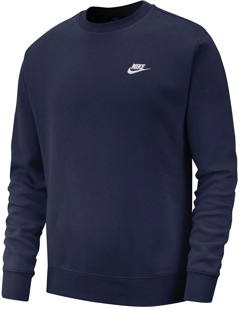 Nike Sportswear Club Fleece Crewneck Midnight Navy/White Men's - SS23 - GB