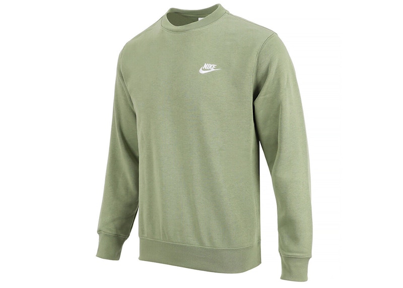 Nike Sportswear Club Fleece Crewneck Oil Green White Hombre SS23 US