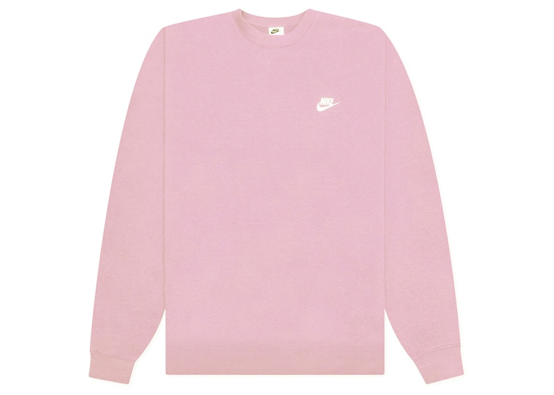 Nike Sportswear Club Fleece Crewneck Pink Bloom White Men s SS23 US