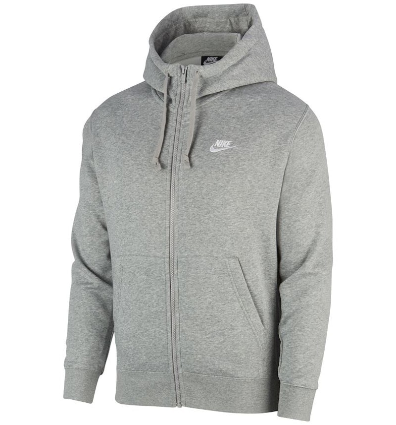 Nike Sportswear Club Fleece Full-Zip Hoodie Dark Grey Heather