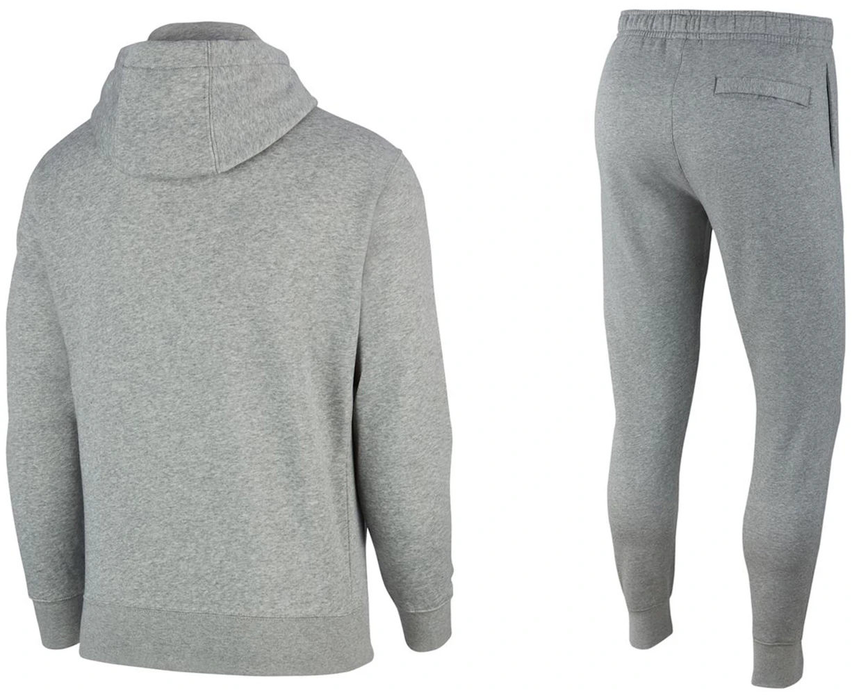  Nike Men's Sportswear Club Fleece Full Zip Hoodie, Vast  Grey/Vast Grey/White, Medium : Clothing, Shoes & Jewelry