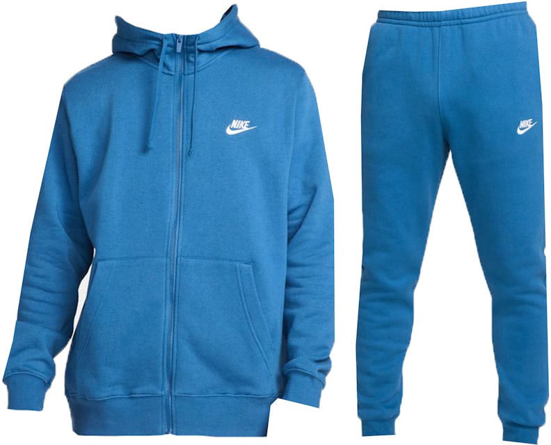 Sportswear Hoodie Blue/Dark Club Men\'s US Set Marina Blue/White SS23 Dark & - Nike - Fleece Joggers Marina Full-Zip