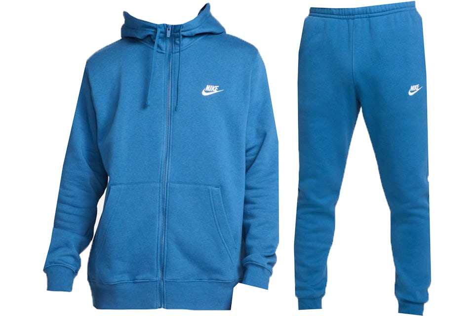 Nike Sportswear Club Fleece Full-Zip Hoodie & Joggers Set Dark Marina  Blue/Dark Marina Blue/White Men's - SS23 - US