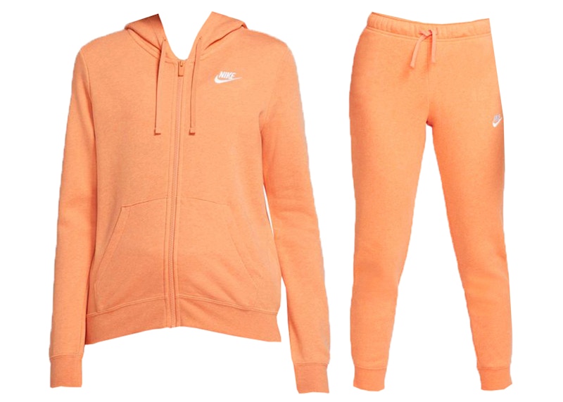 Nike orange cheap zip hoodie