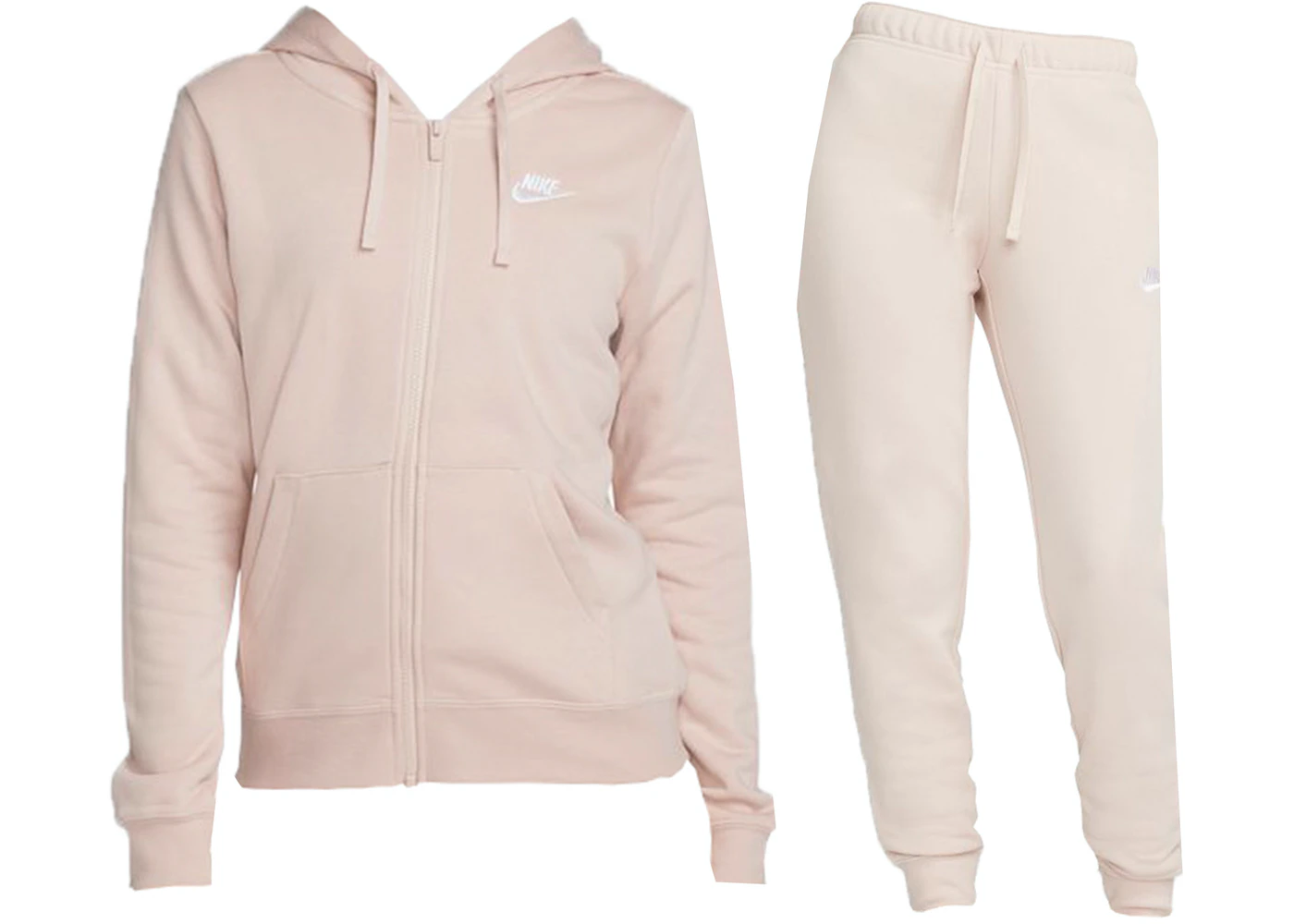 Nike Sportswear Club Fleece Full-Zip Hoodie & Joggers Set Pink Oxford/White  Men\'s - SS23 - US