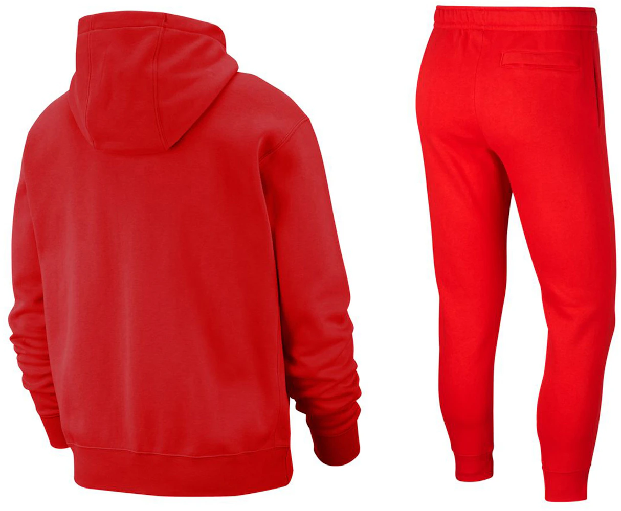 Nike Sportswear Club Fleece Full-Zip Hoodie & Joggers Set University Red/University  Red/White Men's - SS23 - US